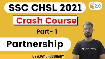 SSC CHSL 2021 Crash Course | Partnership | Maths by Ajay Choudhary |