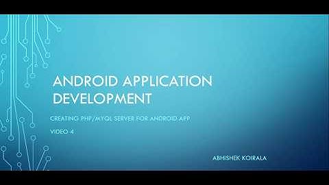 Android Application PHP/MYSQL Server IV
