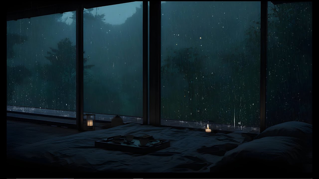 Heavy Rainfall in Deep Forest Cabin Fall Asleep Instantly