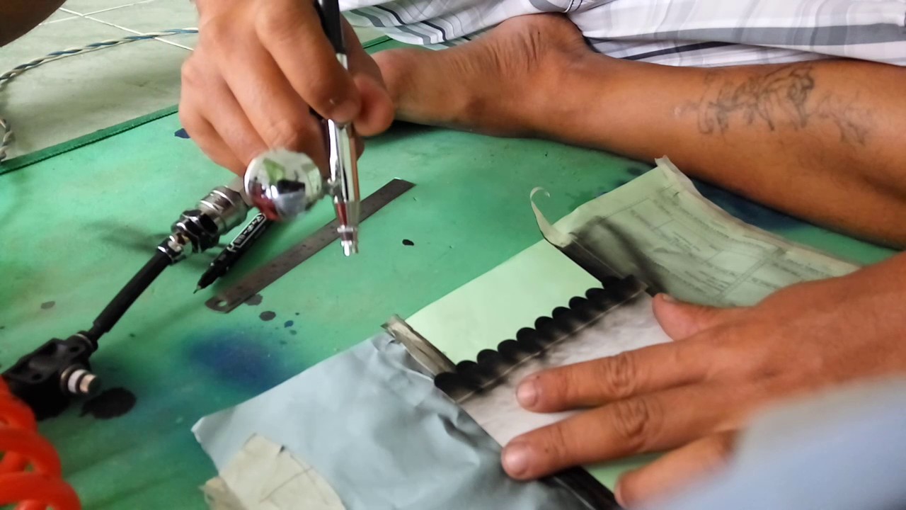 Cara Mudah Membuat Airbrush Motif Sisik Ikan Youtube