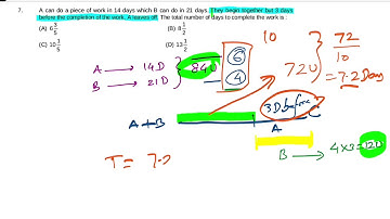 A can do a piece of work in 14 days which B can do in 21 days. They begin together but 3 day