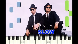 Miniatura de vídeo de "SLOW piano tutorial "SWEET HOME CHICAGO" from The Blues Brothers, with free sheet music (pdf)"