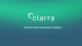 Events Overview and Creation