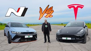 IONIQ 5N vs Tesla Model Y Performance Drag race!