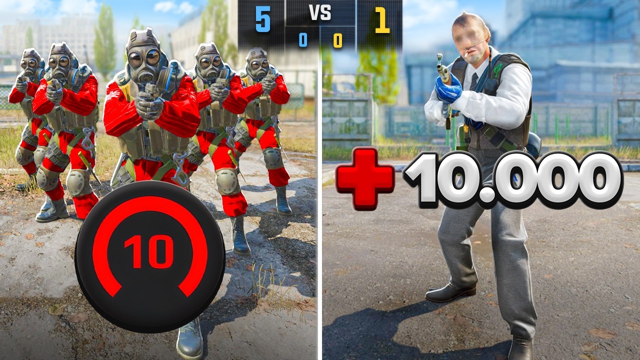 JA z 10,000HP vs 5 Graczy FACEIT LVL 10!