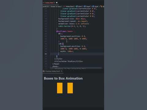 Boxes to Box Animation HTML and CSS tutorial for beginners 2022 #shorts ...