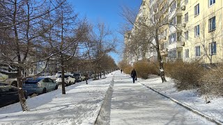 Владивосток декабрь 2023, выпал снег.