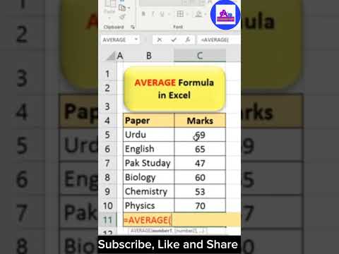 Average Formula In