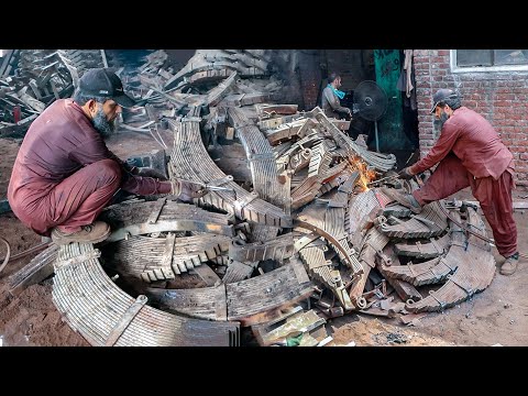 Process of Forging Heavy Duty Metal Sheet Cutter from Rusted Leaf Spring