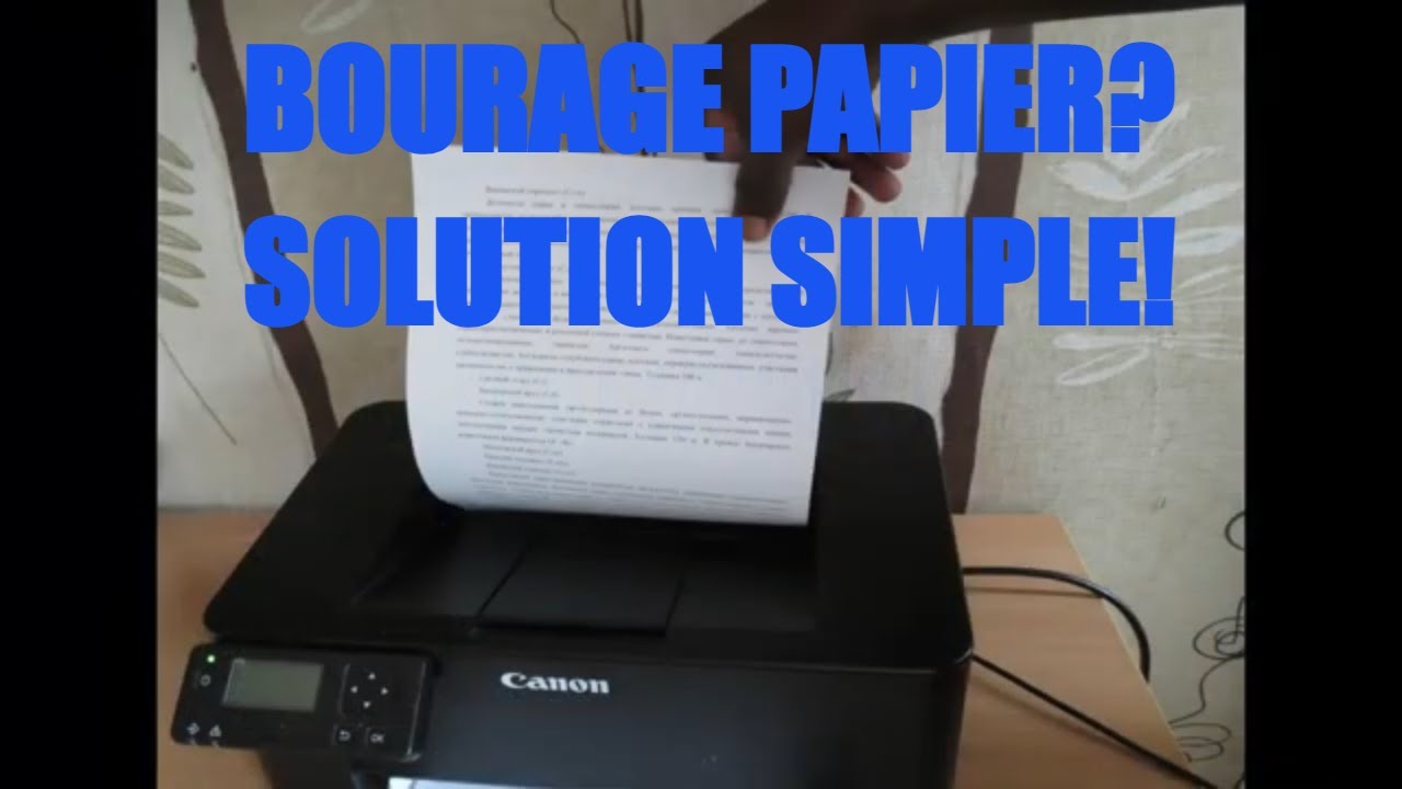 Comment Supprimer La Page De Garde Imprimante Canon Comment enlever du papier coincé dans une imprimante ? - YouTube