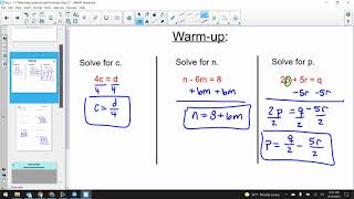 Famous Algebra 1: Section 1-7 Day 2: 9-10-21 Profile