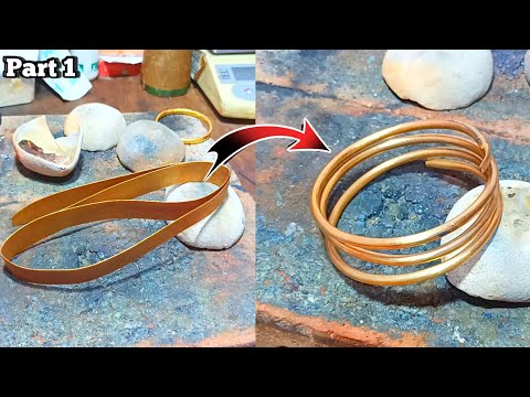 Cara bikin gelang emas 24 karat, gelang keroncong, emas murni, jewelry maker