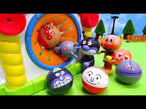 アンパンマンおもちゃ手さぐりボックス♪だだんだんが隠れた