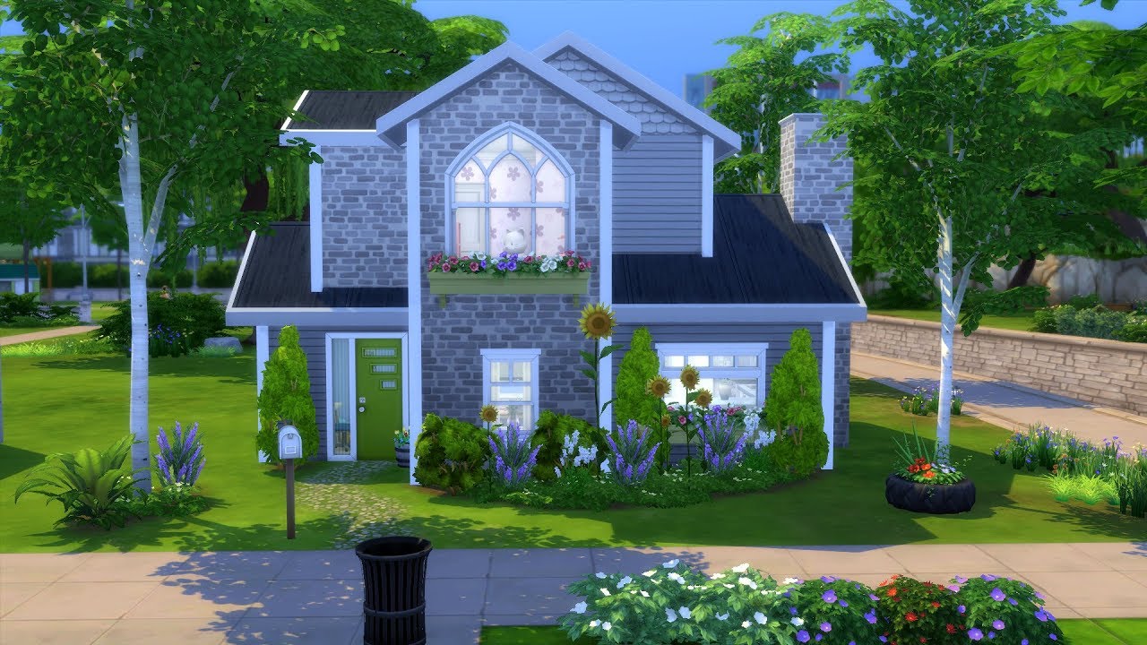 THE SIMS 4: SPEED BUILD // CHARMING SMALL FAMILY HOME // NO CC - YouTube