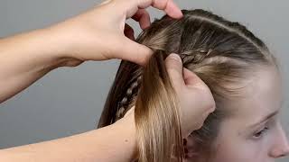 Причёска две косички / #прическа на длинные волосы by Марина Кассандра 7,994 views 8 months ago 4 minutes, 45 seconds