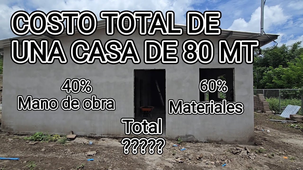 Costo total para construir casa de 10X8 80 MT EN EL SALVADOR