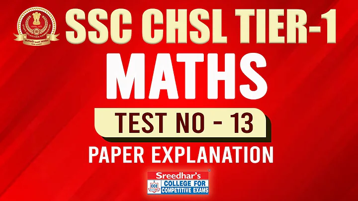 SSC CHSL TIER 1 MOCK TEST NO-13 | MATHS PRACTICE S...