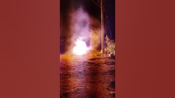 Line short circuit #hescom #kptcl #bescom #voltage #electrician #rain