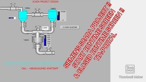 SIEMENS SCADA PROJECT !! START RUNTIME SCREEN & CLOSED RUNTIME SCREEN !! TIA-PORTAL