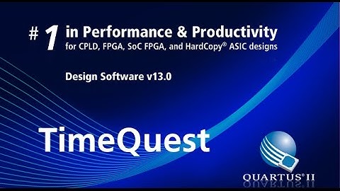 [Quartus II] Set the clock in TimeQuest
