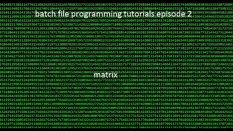 how to create a matrix batch file