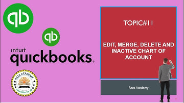 Topic11 || QuickBooks Pro 2015: Delete, Merge, Inactive and edit chart of Accounts in Quickbooks