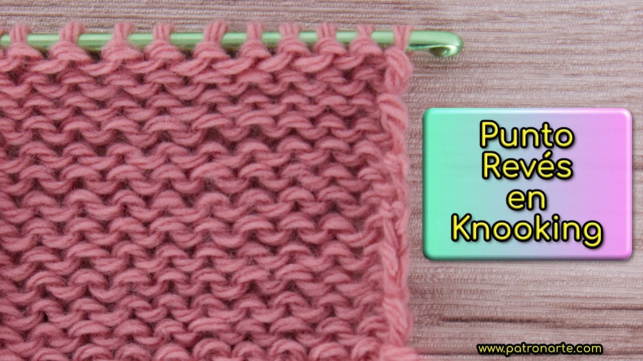 Punto Revés de Knooking Paso a Paso | Aprender Knooking para Principiantes #knooking