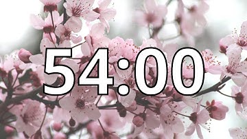 54 Minutes Timer with Music | Cherry Blossom Timer
