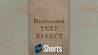 Distressed Text Effect in Photoshop (for Beginners) #shorts #photoshopshorts