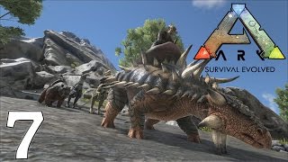 ARK Survival Evolved Gameplay - Ankylosaurus Mining - Let's Play Ep7 (1080p 60 FPS)