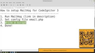 CodeIgniter 3 - Send Email using MailHog