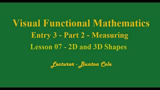 E327 Functional Maths Entry Level3 Section2     Lesson 7 MoneyTime 2D and 3D Shapes, Movement and Di