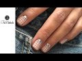 MOYOU stamping manicure - white grid &amp; Minx Half Moon Manicure Nail Art #Ira Vakula