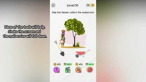 Braindom Level 50 Help the farmer collect the mulberries!