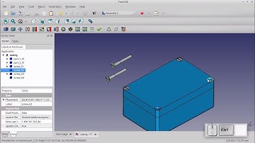 Freecad course -  Assembly,  example:  plastic casing