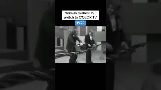 Norway switches to regular color television LIVE on air 1/1/72 #colortv #norway #popculture