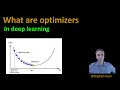 134 - What are Optimizers in deep learning? (Keras & TensorFlow)