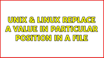 Unix & Linux: Replace a value in particular position in a file