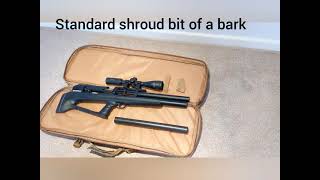 Snowpeak Artemis P35 with Mark Dempsey carbon shroud silencer suppressor moderator 177 PCP bullpup