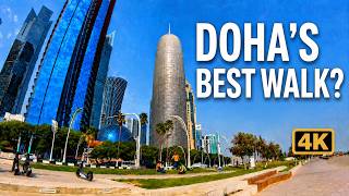 Is This Doha’s Best Walk? 🇶🇦 | Corniche Walking Tour 4K
