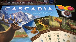 CASCADIA board game solo playthrough and how to play