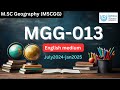 MGG-013 ignou solved assignment 2025 session | m.sc geography third semester assignment 2025 |ignou