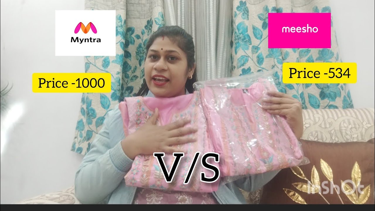 shocking 😱same product different price Myntra vs Meesho Meesho kurta