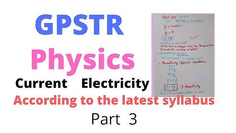 Gpstr 2022 Current Electricity/Physics/According to the latest syllabus/CET/TET/CTET#gpstrphysics