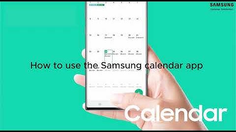How to use the Samsung calendar app