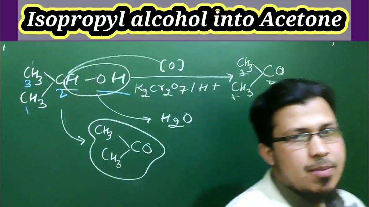 Isopropyl alcohol to Acetone llआइसोप्रोपिल ऐल्कोहल से ऐसीटोन Oxidation of propan2Ol 12th class