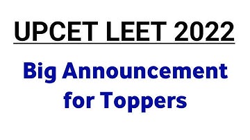 UPCET LEET 2022, Big Announcement for Toppers @PolytechnicPathshala