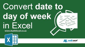 Formula to determine day of week from date in Excel