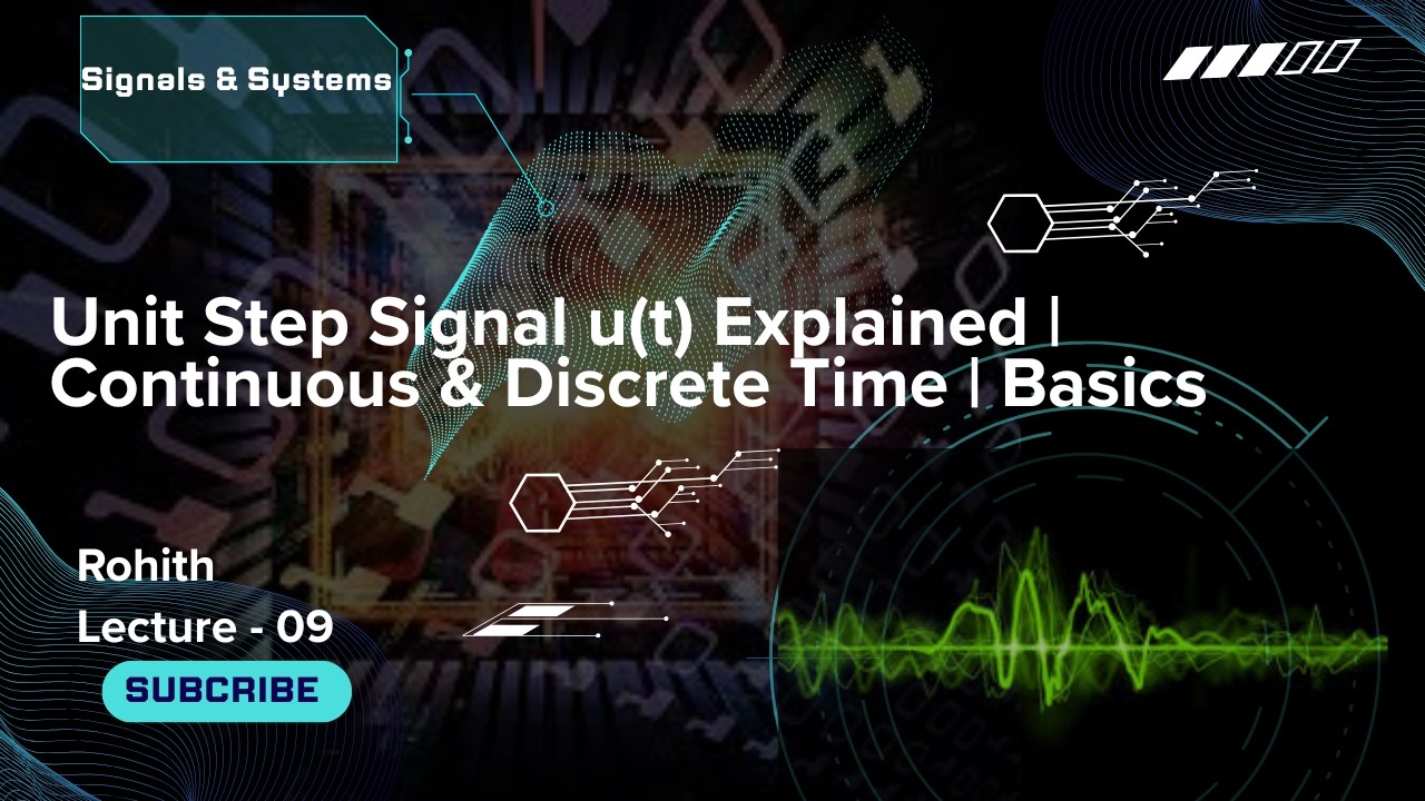9 Unit Step Signal u(t) Explained | Continuous & Discrete Time | Basics