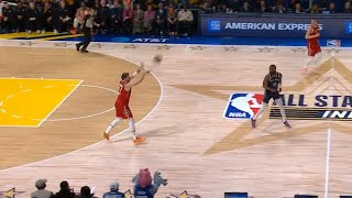 Luka Doncic launches 2-for-1 shot from 3\/4 court 😂